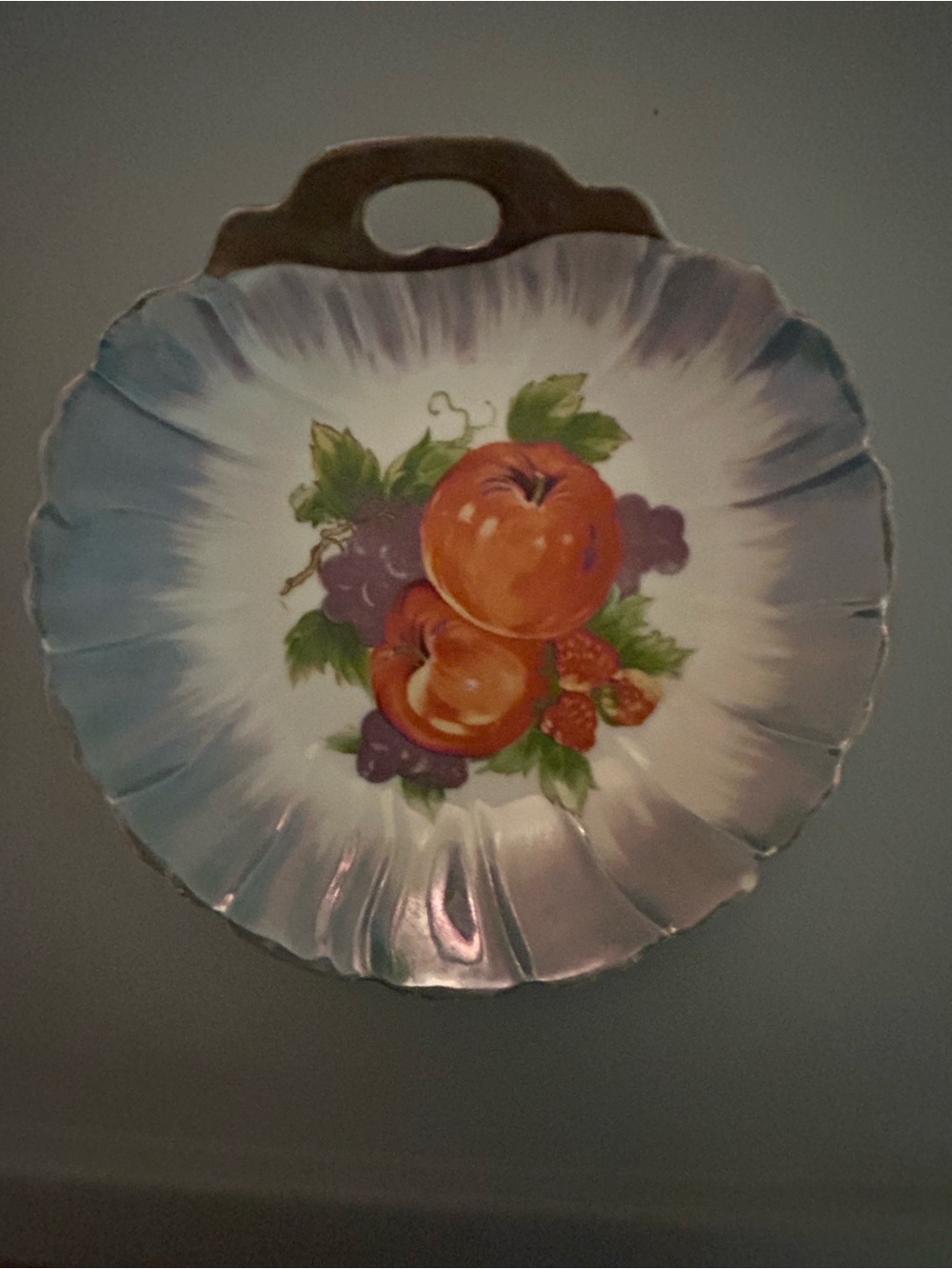 Lusterware Hand-Painted Fruit Decorative Wall Plate